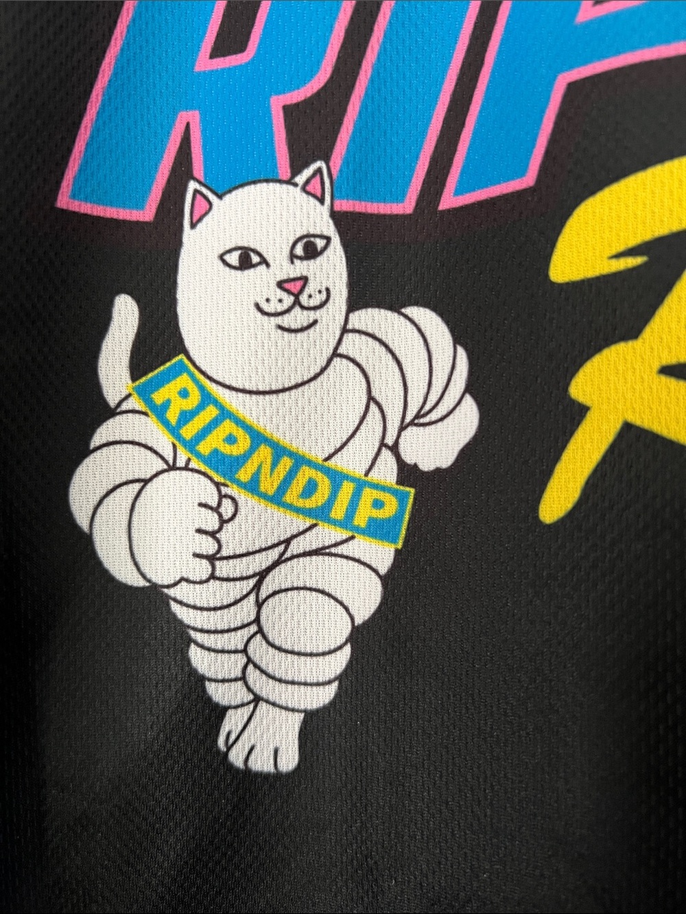 Ripndip Black Blue Yellow Racing Jersey with Pink Accents - Picture 2 of 6